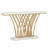 Console Table, Modern Faux Marble Entryway Table With Grid Metal Base, Behind Couch Table