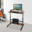 Bureau assis-debout mobile réglable en hauteur, poste de travail informatique avec chariot à roulettes pour ordinateur portable, idéal pour la maison, le bureau, la chambre ou le dortoir.