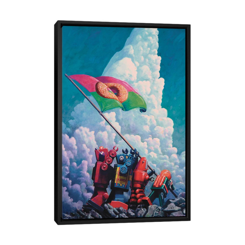 "Iogima" par Eric Joyner, impression sur toile, Toile avec cadre noir, Pas de tapis, H 26 po x l 18 po x P 1,5 po