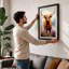 Highland Cattle In Bloom Boho - Print-136693887-136693882