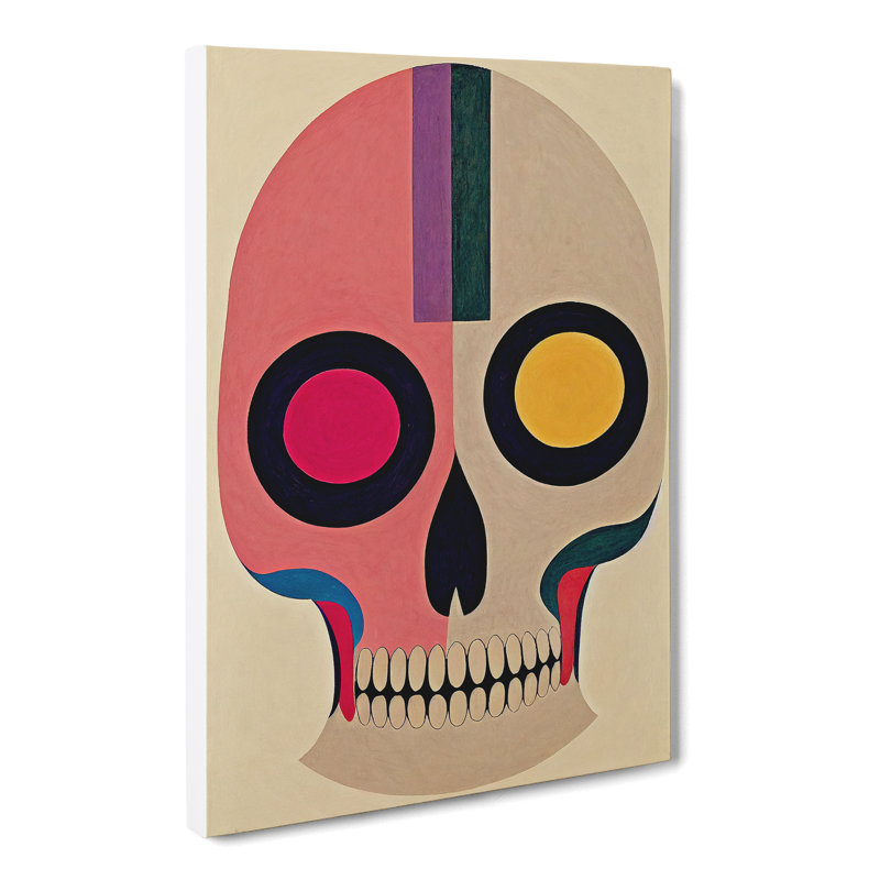 Skull In Abstract - Wrapped Canvas, 50cm H x 35cm W x 3cm D
