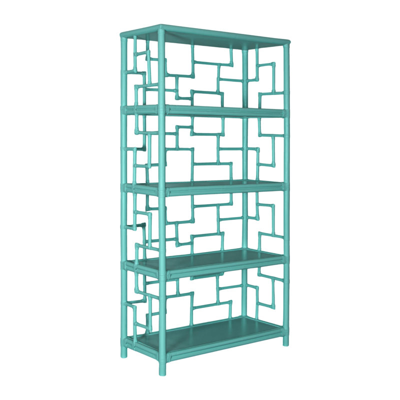 Tibet 72"H x 36"W Bookcase, Turquoise