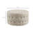 HOMCOM 31.5" Round Ottoman, Large Velvet-Feel Upholstered Foot Stool With Button Tufted Design And Padded Seat For Living Room, Entryway, Beige