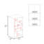 Armoire de salle de bain à une porte - Finition blanche - 2 tablettes internes pour la sécurité, 1 tablette ouverte - accès rapide - rangement mural moderne pour médicaments