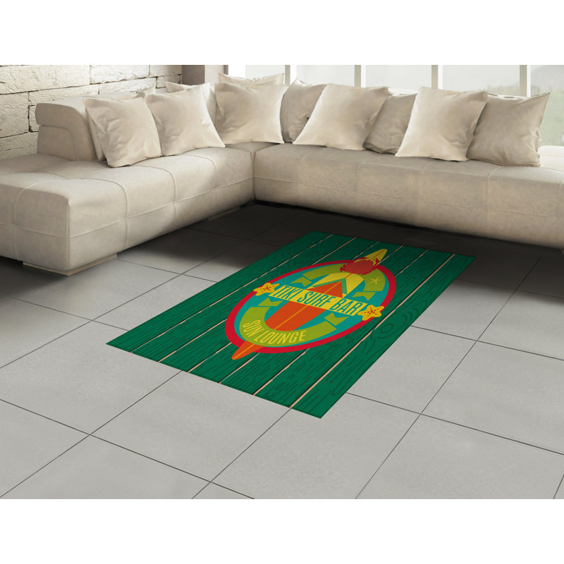 Tapis décoratif Tiki Bar, Rectangle— 4 pi x 5 pi 8 po