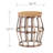 Fayean Solid Wood Top End Table