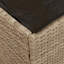 Cushion Box with Storage with Pillow Poly Rattan Outdoor Patio Solution-750007392