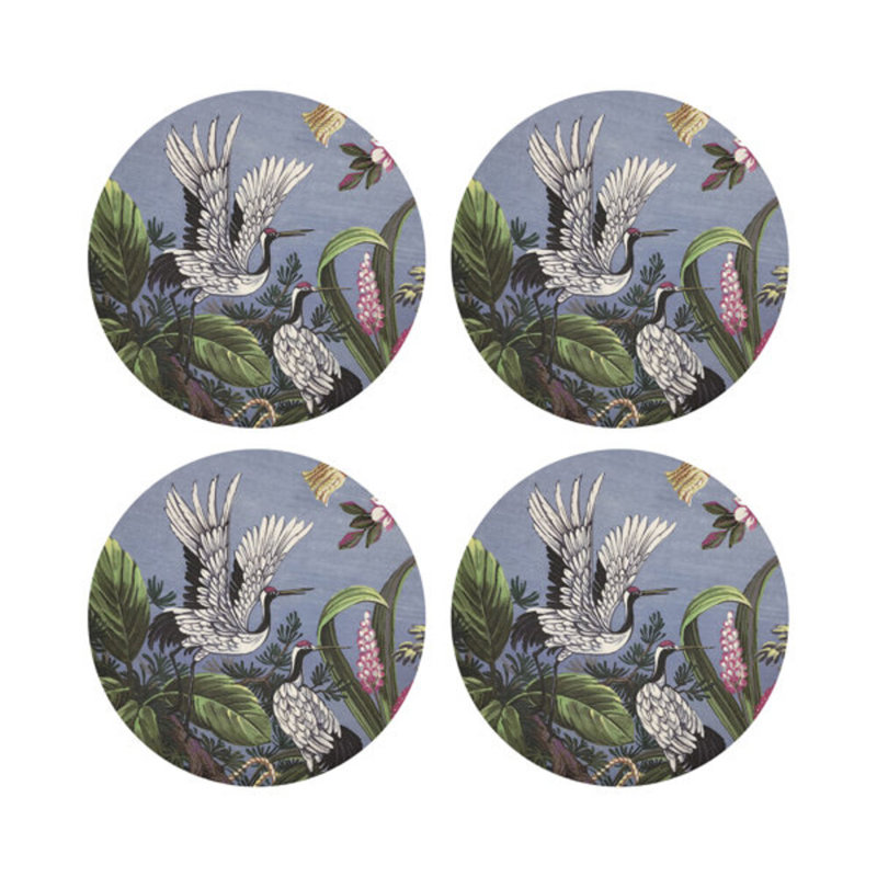 Summer Palace Pebble 16" Vinyl Placemat, Pink Gray