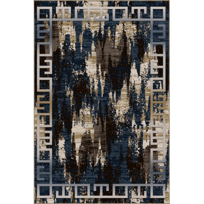 Multi Color Abstract Pattern Creative Modern Decorative Machine Washable Area Rug