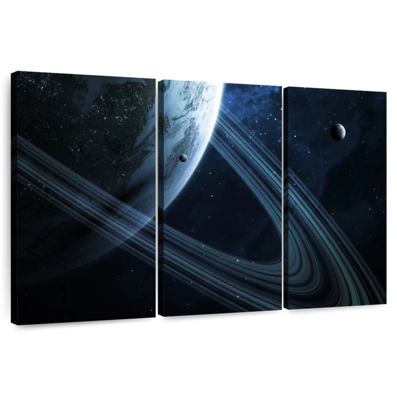 Oberle Earth-Like Ringed Planet, 48" H x 74" W