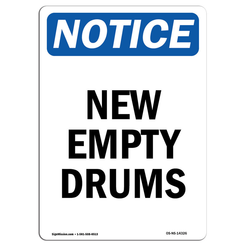 Nouvelle enseigne tambour vide