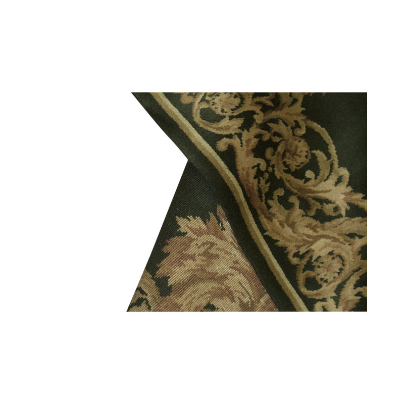 Hand-Knotted High-Quality Black and Brown Area Rug