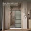 Elate Sliding Shower Door, 70-1/2-In H X 50-1/4 - 53-5/8-In W, With 1/4-In Thick Frosted Glass With Rectangular Grille Pattern-7763613