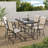 4 Person Swiveling Dining Set With Bar Table-367080691