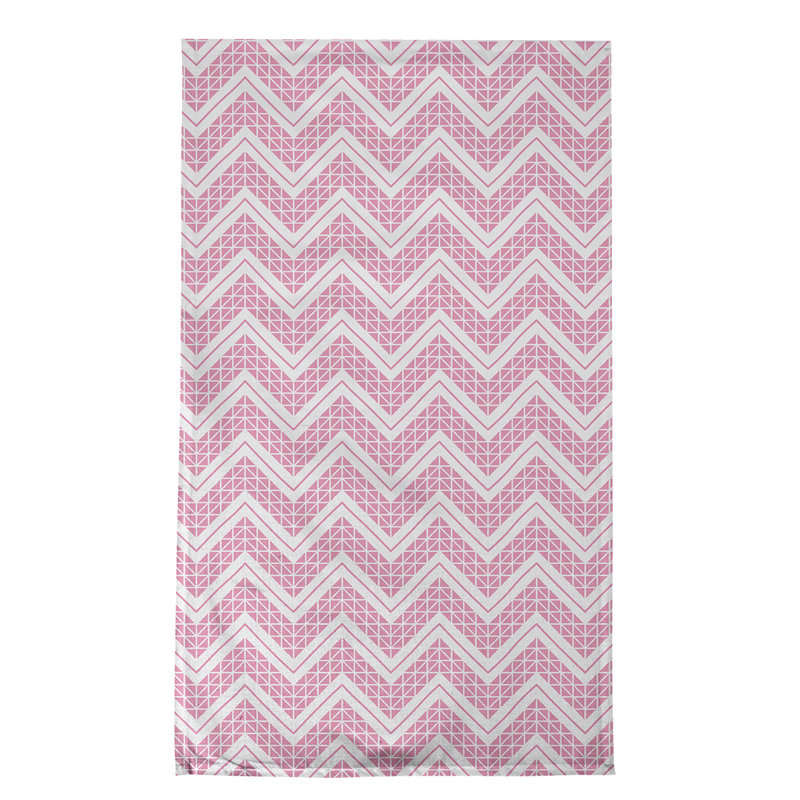 Stephenie Tea Towel Kitchen Towel, Pink/White/Teal, Cotton Twill