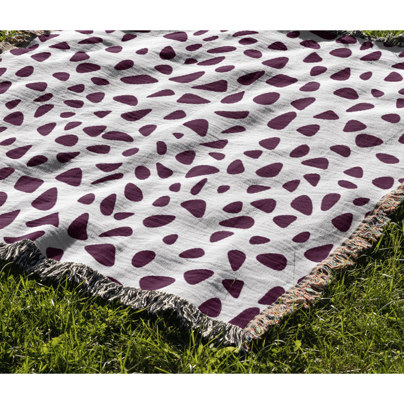 Jeté en coton Kambili, 50 x 70, Mauve