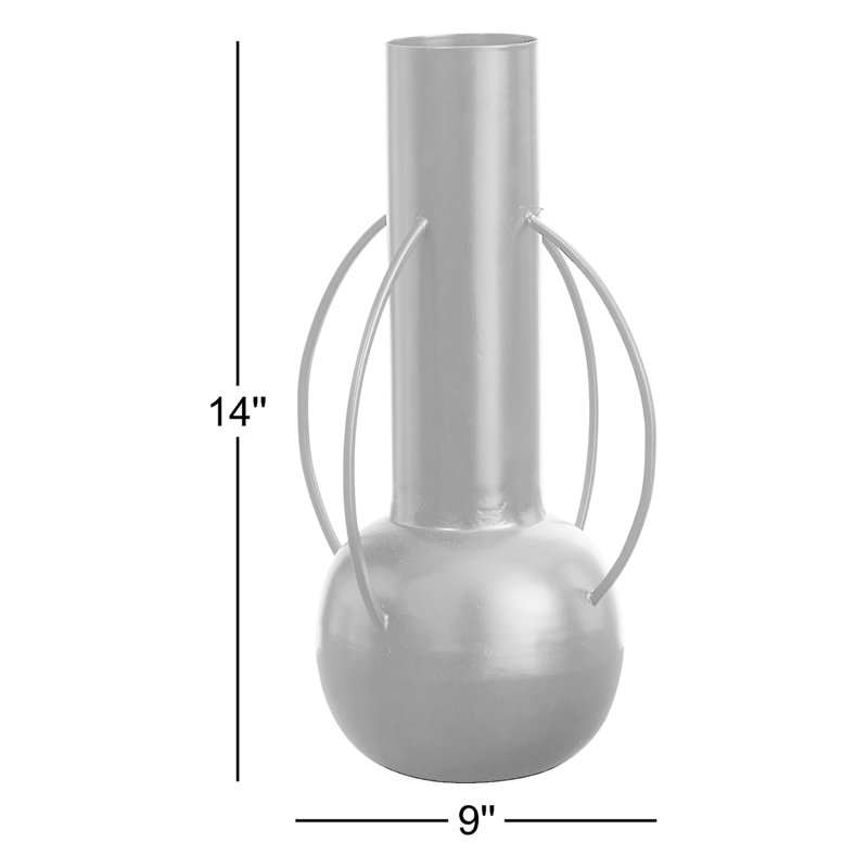 Asel Metal Table Vase, Rust