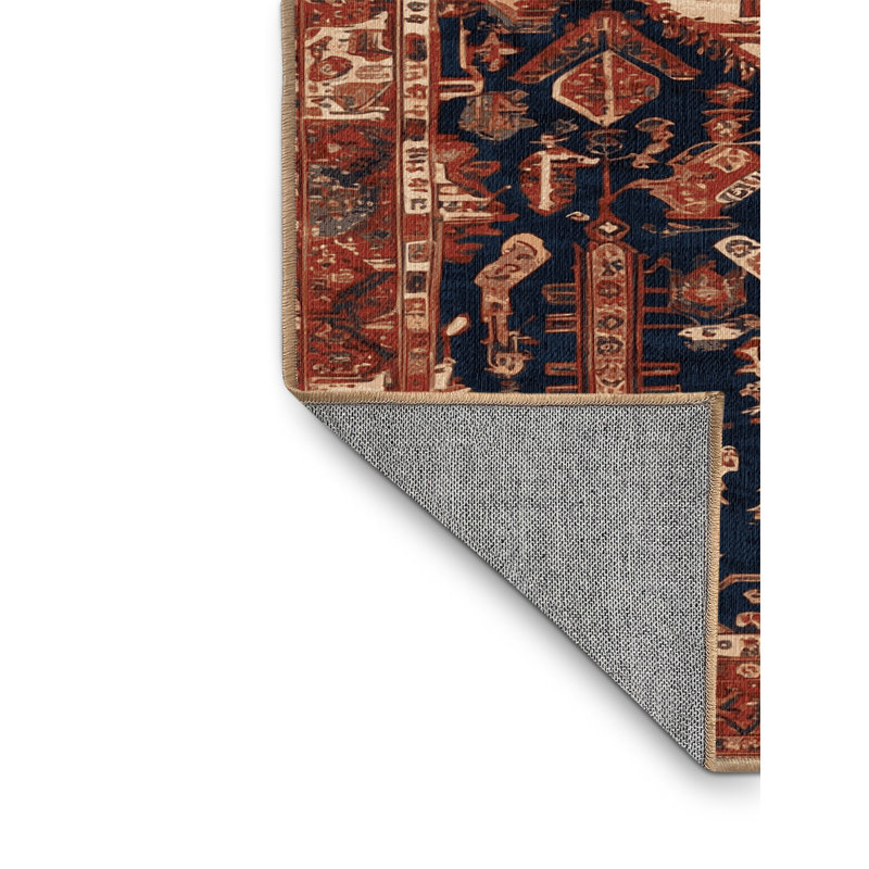 Tapis brun lavable à la machine, Carré 7 pi