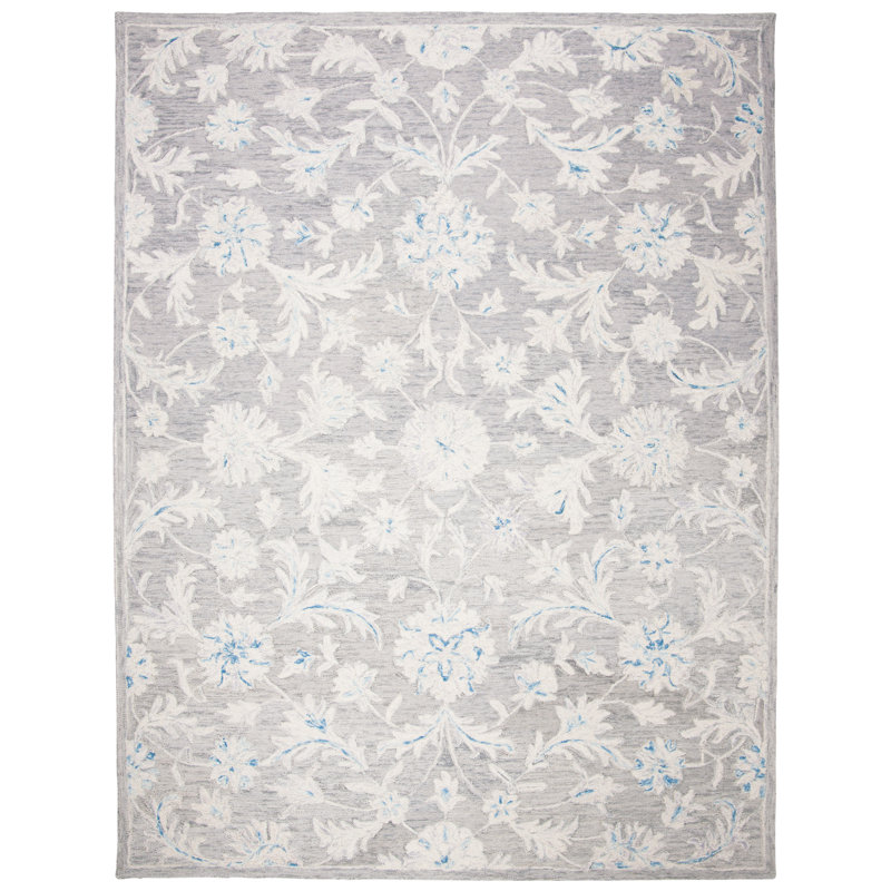Tapis en laine et coton touffeté à la main Crown, Rectangle 4 pi x 6 pi