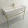 BOCCHI Milano 18.3'' Fireclay Rectangular Bathroom Sink with Overflow
