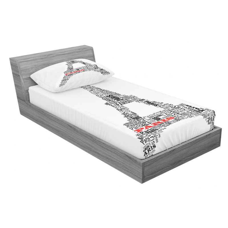 Microfiber Sheet Set, Twin Sheet Set with Fitted Sheet