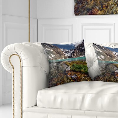 Printed Crystal Clear Creek in Mountains Pillow -  East Urban Home, E887708DE3134A7DBBE97BE8AACCA39E