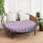 Decorative Indoor Outdoor Waterproof Round Cushion Cover, Patio Bar Stool UV Resistant Seat Cover-1793172436