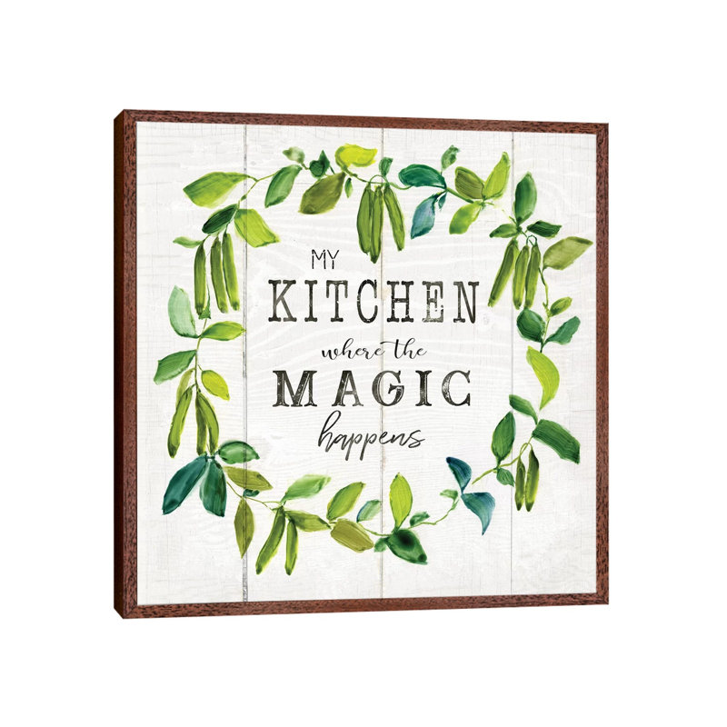 Kitchen Magic by Nan - Print on Canvas, Classic Brown Wood Framed, 45.72 cm H x 45.72 cm W
