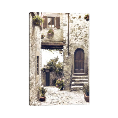 Courtyard 1 Piece Wrapped Canvas Wall Art