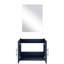 Meuble-lavabo l 24 po x P 22 po bleu marine avec miroir - rangement spacieux et facile à installer-121112186