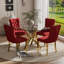 Ensemble de salle à manger à piédestal rond 5 pièces avec chaise capitonnée en velours pour salle à manger et salon-1248467099-1248467098-1248467047