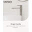 Robinet de lavabo vasque H 12 "avec bonde escamotable Tinian, robinet de salle de bain moderne monocommande et monocommande en chrome poli-115657350