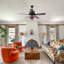 52" Vintage Ceiling Fan With Tiffany Stained Glass Shade