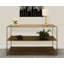 Console 60 po en laiton avec tablettes