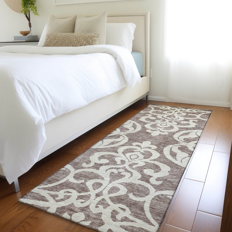 Premium Machine Washable Prisco Taupe Rug, Runner 2'3" x 7'6"