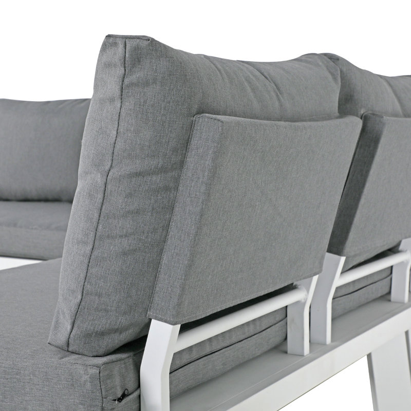 Caralyne 5 - Person Outdoor Seating Group with Cushions, White