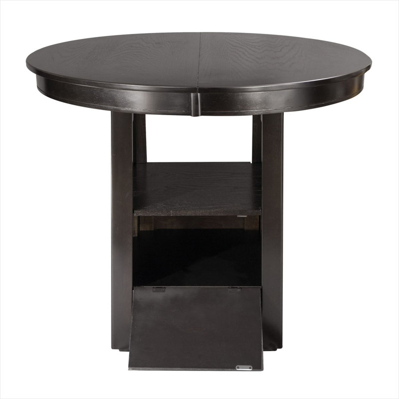Table de salle à manger 4 couverts, alliant détails en bois massif, style traditionnel et rangement, comme sur la photo