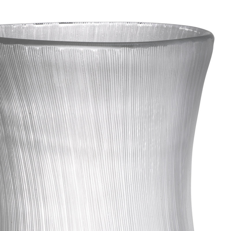Thiara Handmade Glass Table Vase, Clear
