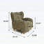 Chaise multifonctionnelle, dossier incurvé, salon et bureau-131240846