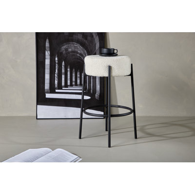Berryessa Upholstered Counter Stool with Metal Frame