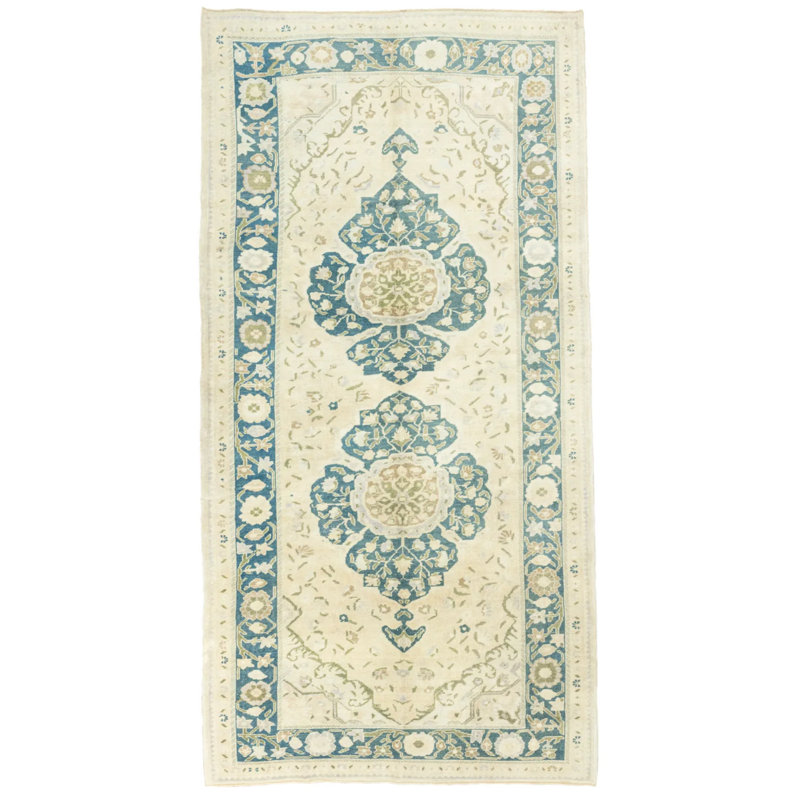 Tapis en laine à motifs floraux Tunay
