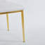 Ensemble de salle à manger 5 pièces, table de salle à manger à pieds en métal pour 4 à 6 personnes avec plateau en verre, table de salle à manger à piédestal, table basse de loisirs