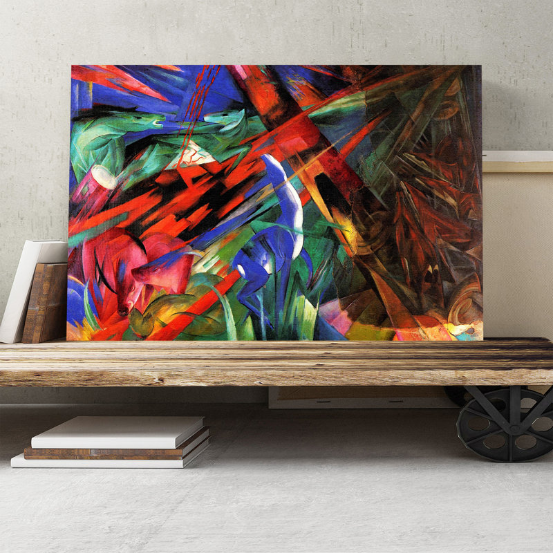 Deer in the Forest by Franz Marc - Wrapped Canvas, 70cm H x 100cm W