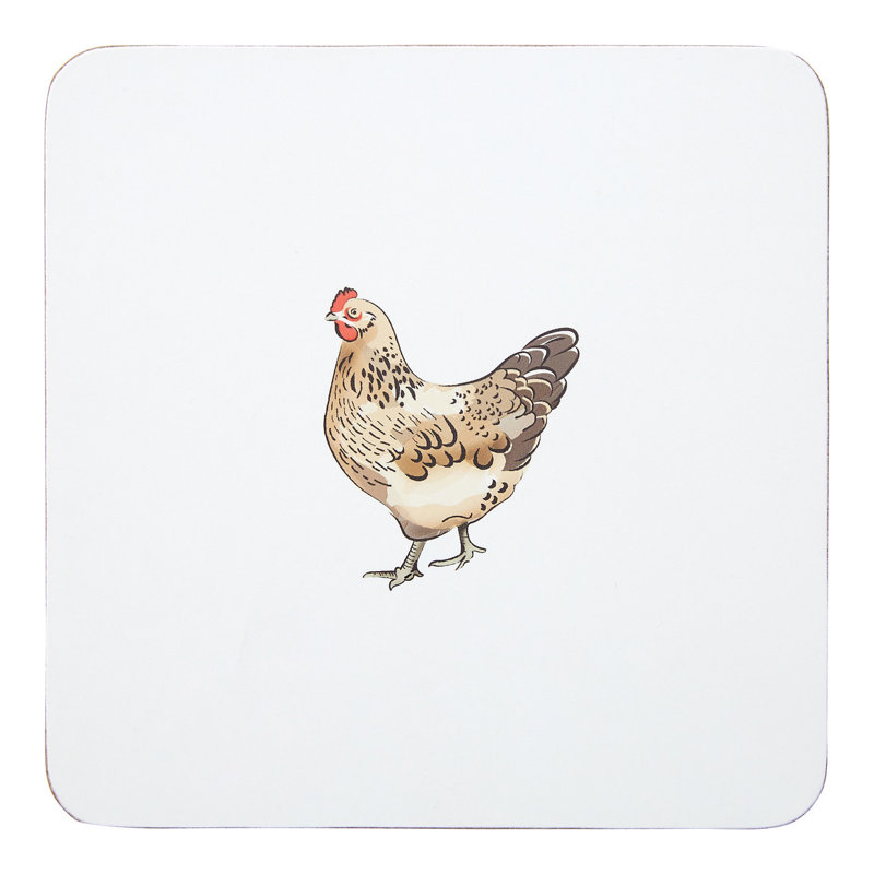 Saarah Cork Square 4 Piece Coaster Set