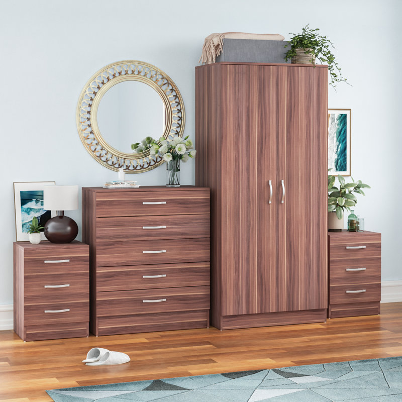 Maybery Piece Bedroom Set, Walnut