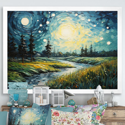 Vangogh Dandelions In The Meadow II Framed On Canvas by Vincent Van Gogh Painting