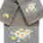 100% Turkish Cotton Daisy Embellished Towel Set-1508833417-1574927584