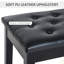 Banc de piano, fauteuil de piano en duo avec coussin rembourré en similicuir et structure en bois, banc à clavier capitonné