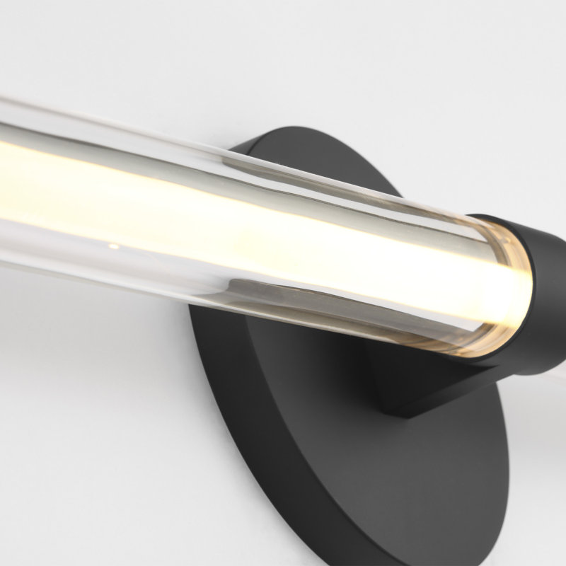 Reiya Round 1 - Light LED Vanity Light, Nightshade Black, 5" H x 24" W x 2.8" D