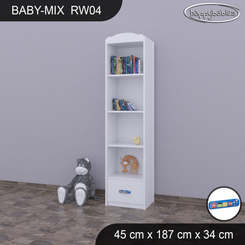 Baby Mix 187cm H Kids Cube, White/Blue, 187cm H x 45cm W x 34cm D